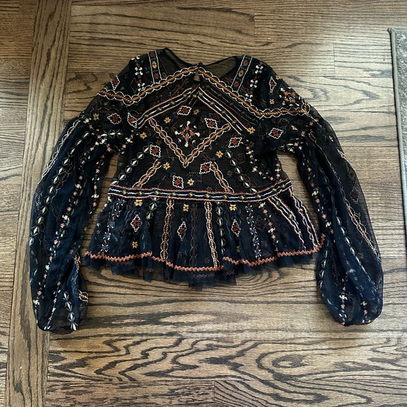 Worn Once Free People Sheer Top - Picture 2 of 3